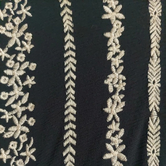 Embroidered Floral Shorts romper Pockets Jumpsuit S whimsigoth Bohemian Beach - Picture 2 of 6